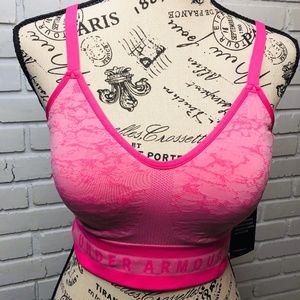 NWT Under Armour Women's Sport Bra Pink Large L